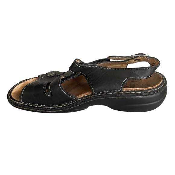 FINN COMFORT Leather Velcro Strap Sandals Black  38 EU - Picture 3 of 9